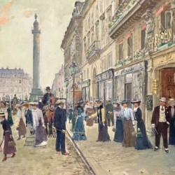 Workers leaving the Maison Paquin